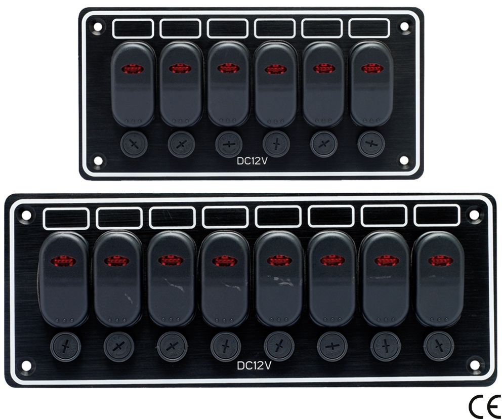 ELEKTROMOS LED KAPCSOLÓPANEL 6 gombal