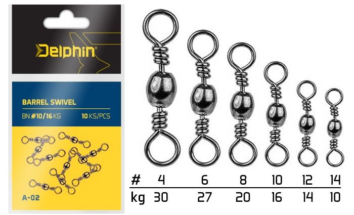 Barrel Swivel A-02/10db BN#10 16KG