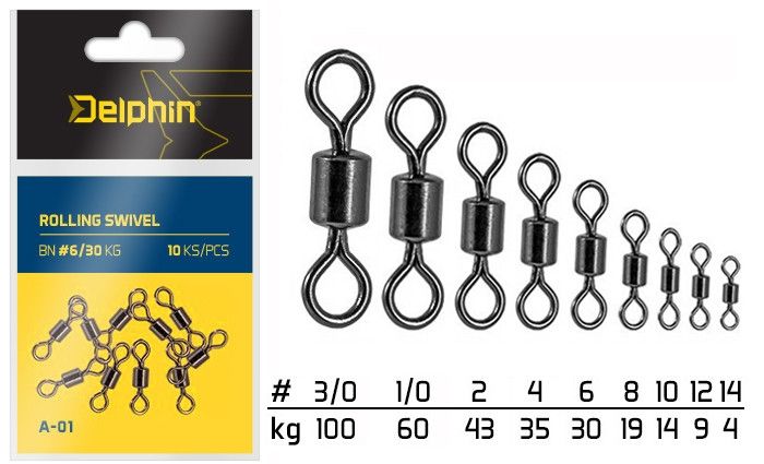 Rolling Swivel A-01/10db BN#1/0 60KG