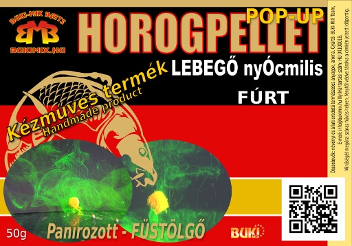 Buki Horogpellet POP-UP Lebegő Fúrt 8mm Hallisztes Fűszeres 50g