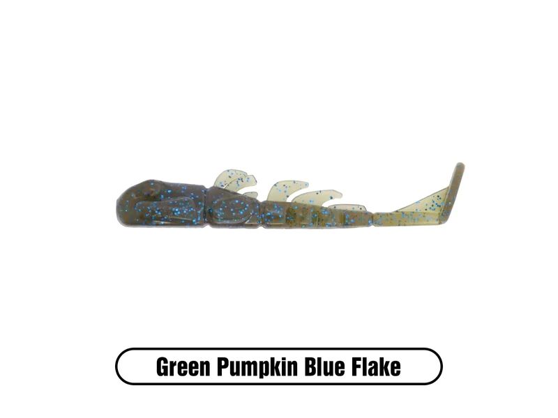 X ZONE 3” Stealth Invader, Green Pumpkin Blue Flk 6db/cs