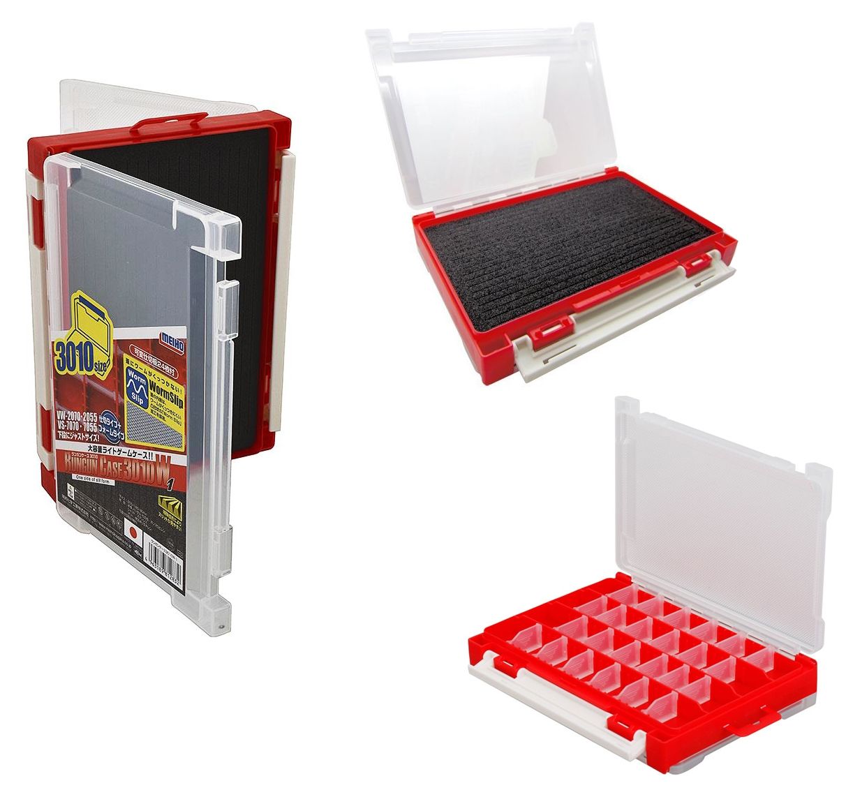 Meiho Slit Form Case 3010W-1 RED clear