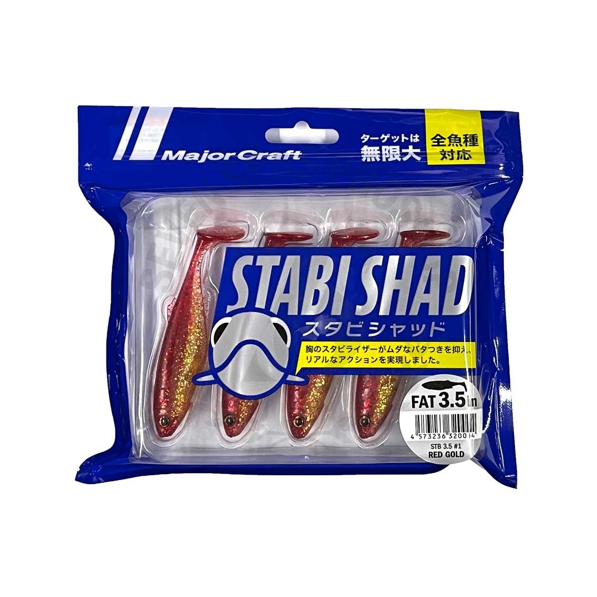 Major Craft Stabi shad slim Fat 3.5˝ #1 Red Gold 4db/cs