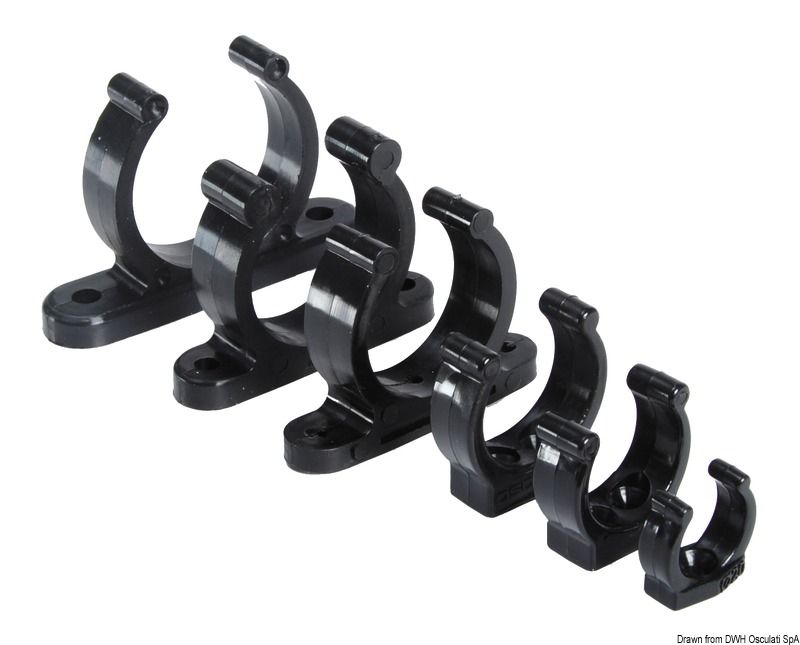 Nagy teherbírású műanyag klipsz fekete 30 mm