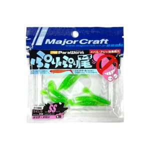 Major Craft Para Worm Puripuri Tail PW-PRI SS1.3" #66-Clear Melon