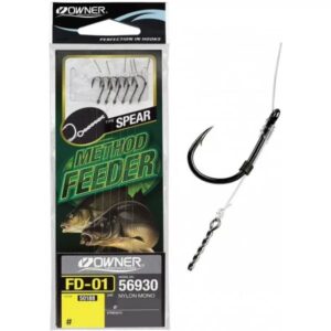 Owner Method Feeder előkötött horog csalitüskével #10 0.22mm 5.0kg