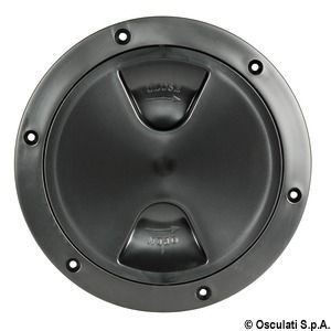 Ellenőrző nyílás csavaros zárral fekete 125 mm