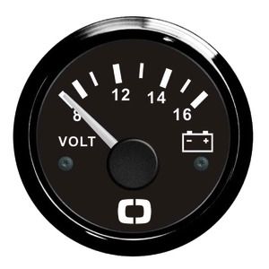 Voltmérő 8/16 V fekete/fekete