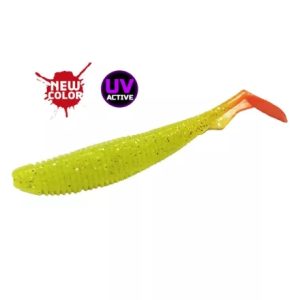 Molix RA Shad 4.5 UV Tournament Chartreuse Orange Tail