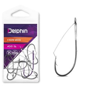 Delphin B! X-BARB WEEDL bokorugró cheburashka horog / 8db 3/0