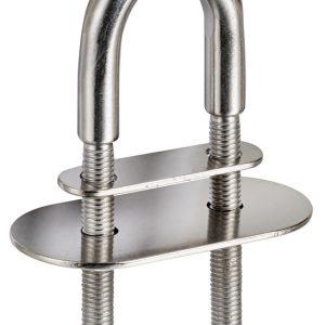 AISI316 U-csavar 105mm két 50x15 mm-es lemezzel