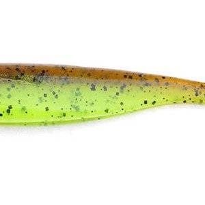 Keitech Easy Shiner 4" #410 Green Pumpkin/Chartreuse