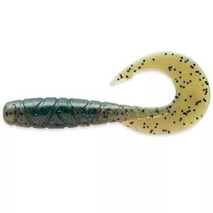 FishUp Mighty Grub 3.5" (7pcs.), #017 - Motor Oil Pepper