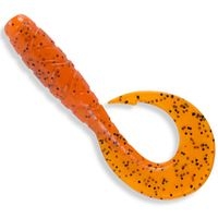 FishUp Mighty Grub 4.5" (4pcs.), #036 - Caramel/Green & Black